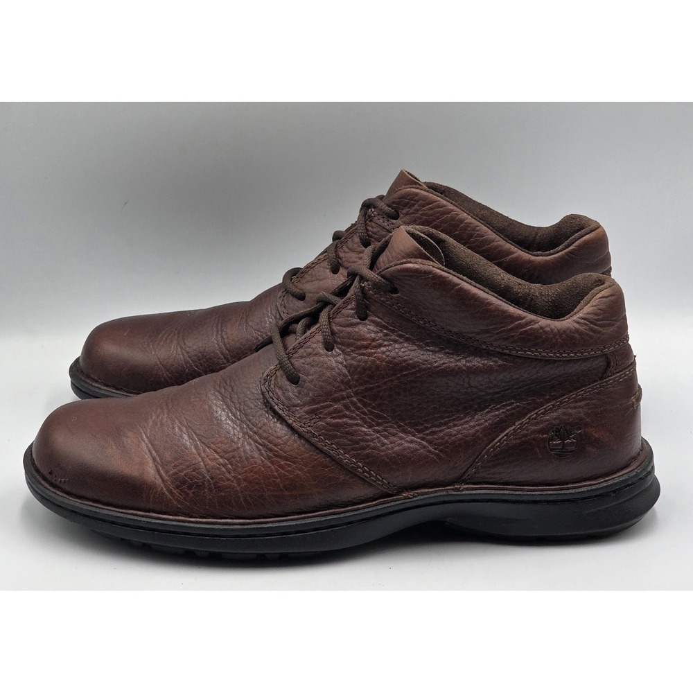Timberland 68571 Men's 10.5M Brown Leather Chukka Boots Casual Shoes - Picture 5 of 14